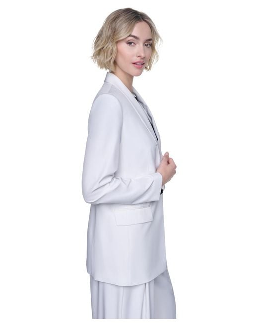 DKNY White Everyday One-button Blazer