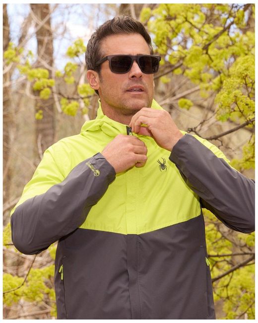 Spyder Gray Cloudy Day Rain Jacket