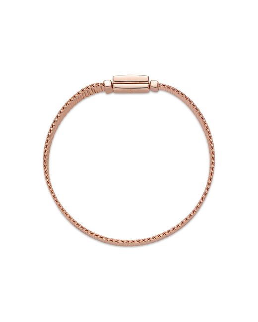 PANDORA Gold-plated Reflexions Long Clasp Pave Bracelet in Brown | Lyst