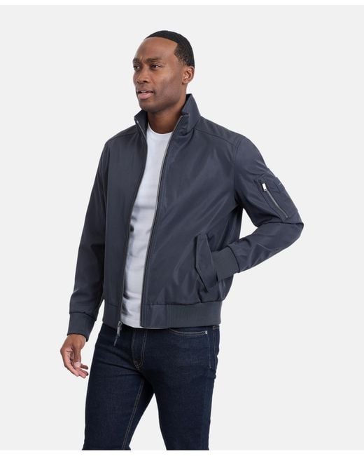 Calvin Klein Blue Ripstop Bomber Jacket for men