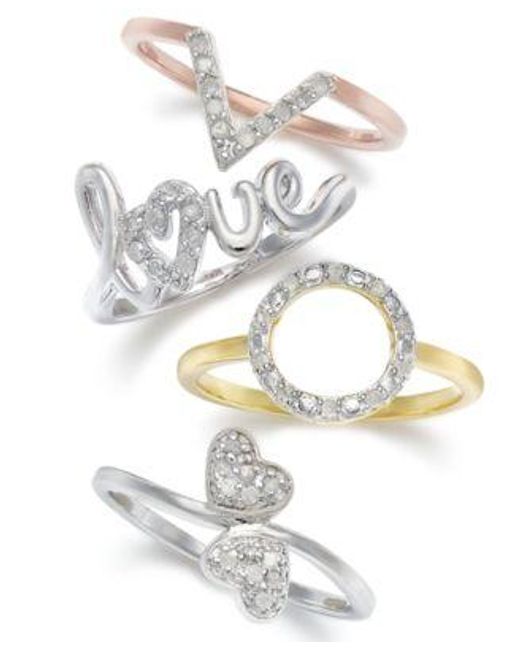 Macy's White Diamond Ring Collection 1 10 C.t.t.w