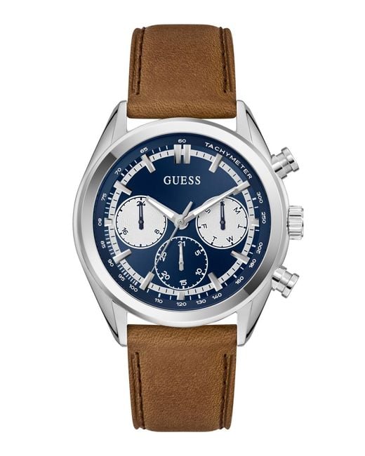 Guess Blue Brown Multi-function Watch for men