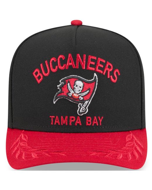 KTZ Black/red Tampa Bay Buccaneers 2025 Nfl Draft A-frame 9fifty Snapback Hat for men