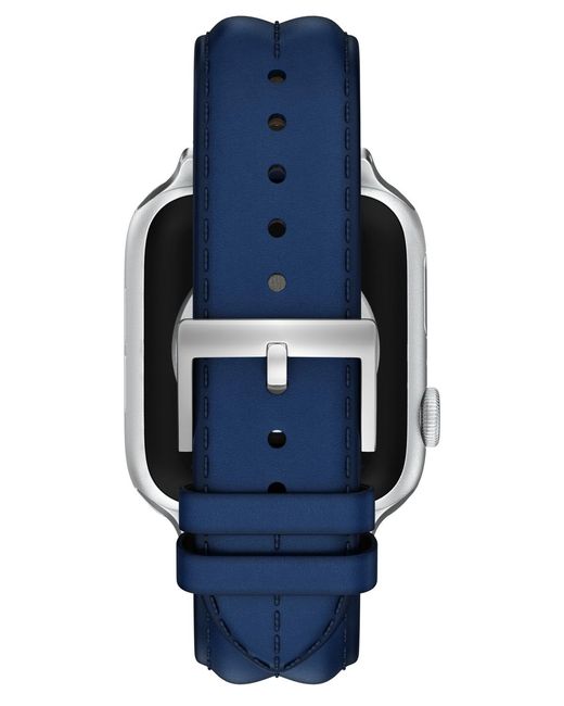 Tory Burch Blue Apple Leather Strap