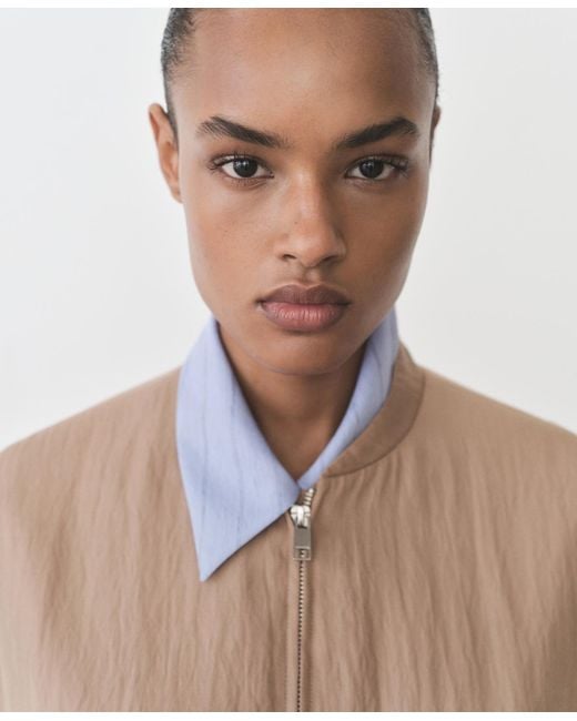 Mango Natural Lyocell Bomber Jacket