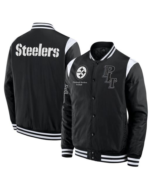 Fanatics Black And Pittsburgh Steelers Elements Elite Full-snap Jacket