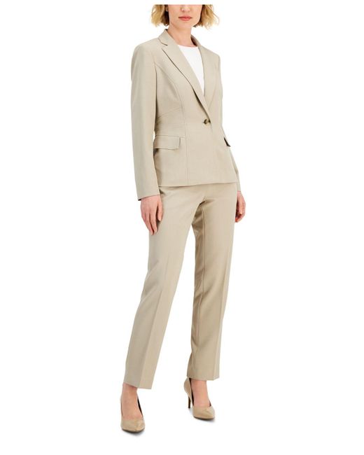 Le Suit Synthetic Multi-seam One-button Slim-leg Pant Suit, Regular And ...