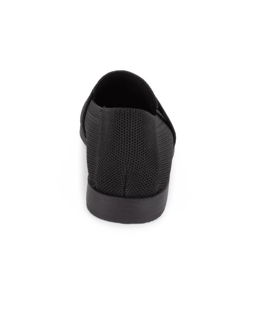 Tahari Black Mykonos Knit Slip-on Loafers