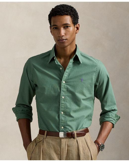 Polo Ralph Lauren Green Garment-dyed Oxford Shirt for men