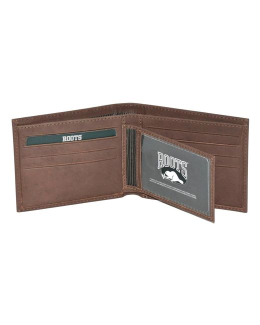 ROOTS Green Slim Bifold for men