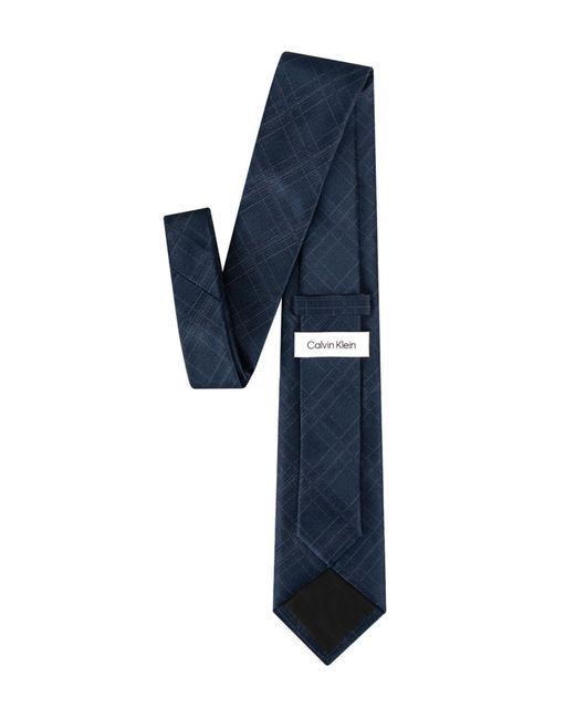 Calvin Klein Blue Everett Plaid Tie for men