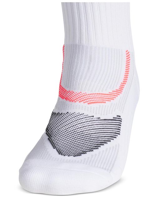 Adidas White Superlite Performance High Quarter Socks