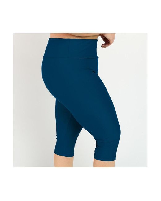 Calypsa Blue Plus Size Capri Swim leggings