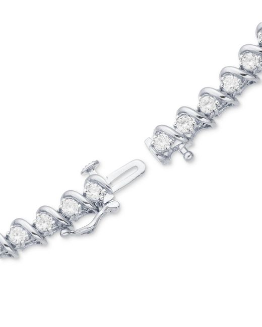 Macy's White Diamond Twist Bracelet (2 Ct. T.w.
