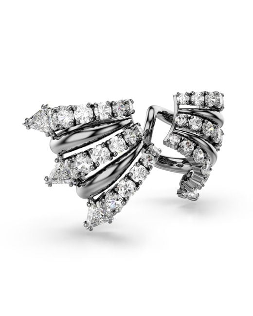 Swarovski Metallic Sublima Ruthenium Plated Ear Cuffs