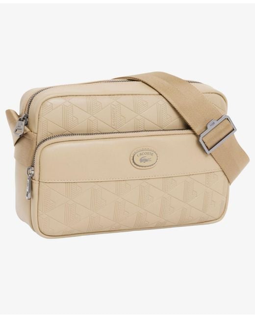 Lacoste Natural Monogram Reporter Bag for men