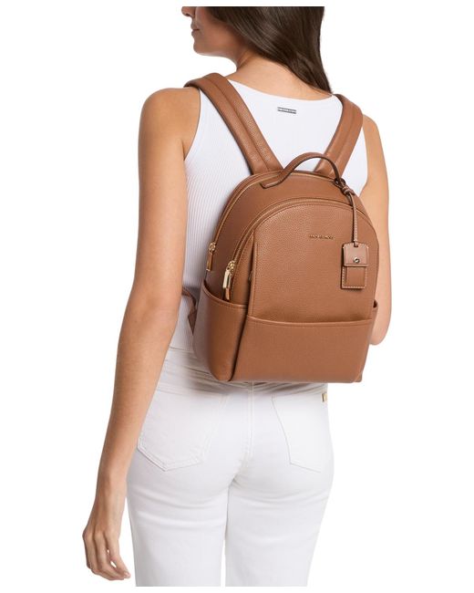 Michael Kors Brown Sable Medium Leather Backpack