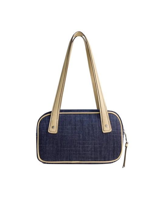 True Religion Blue Small Denim Bowling Satchel