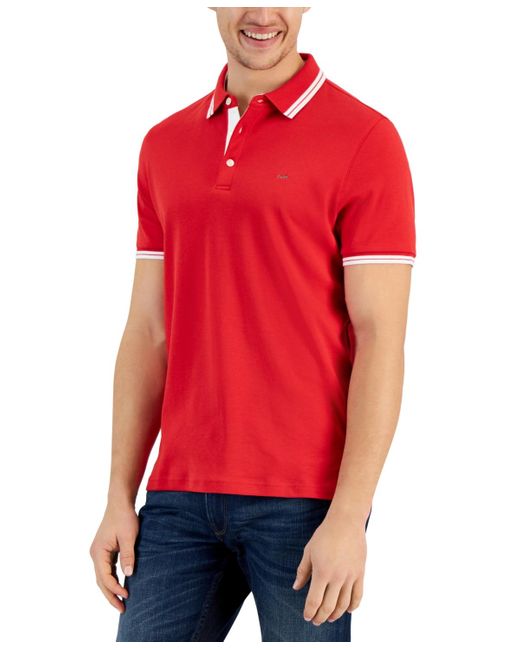 Michael Kors Red Greenwich Polo Shirt for men