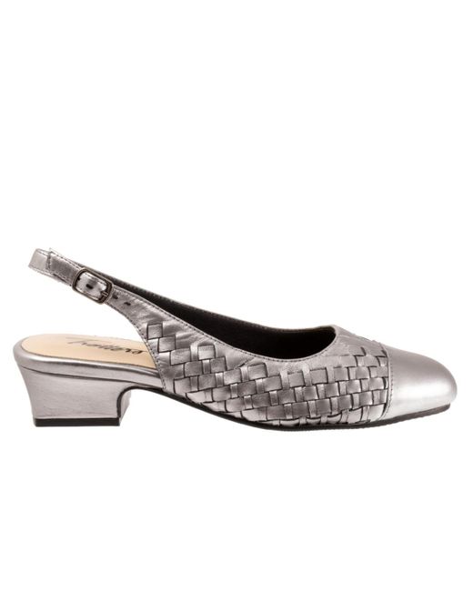 Trotters White Dea Woven Pumps