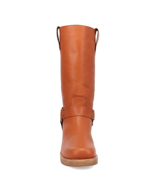 Dingo Brown Rip Leather Boot for men