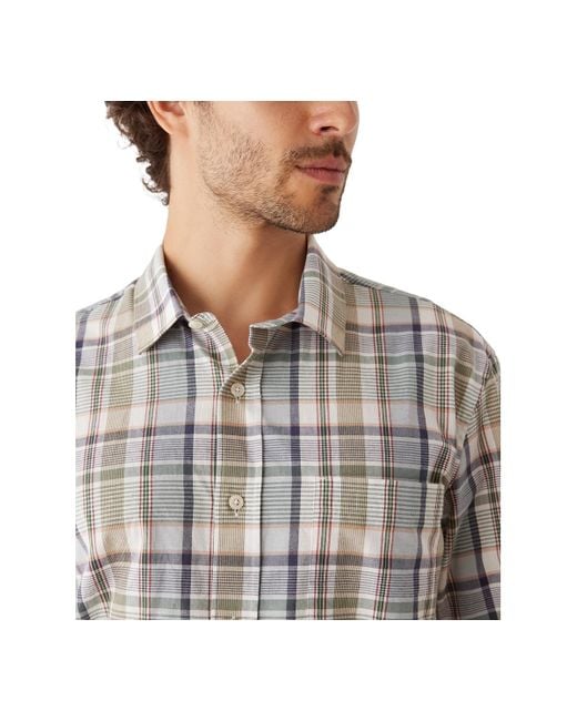 Frank And Oak Gray Relaxed-fit Multi-plaid Long-sleeve Button-up Shirt for men