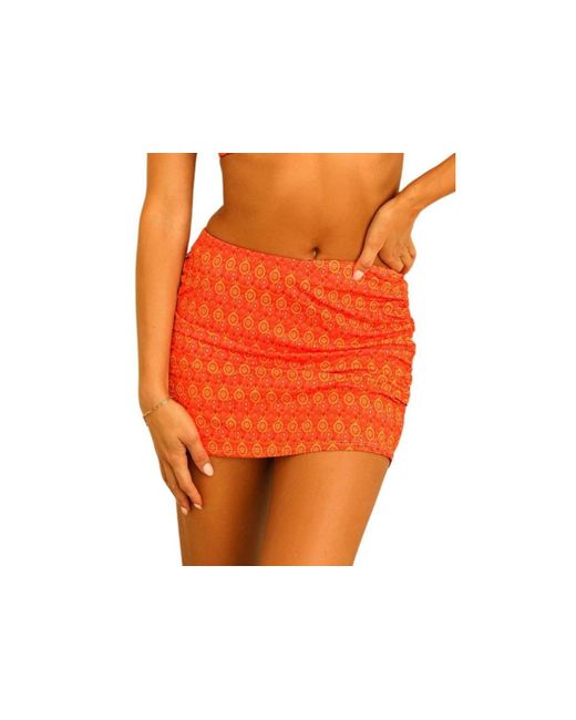 Dippin' Daisy's Orange Lucky Swim Skirt