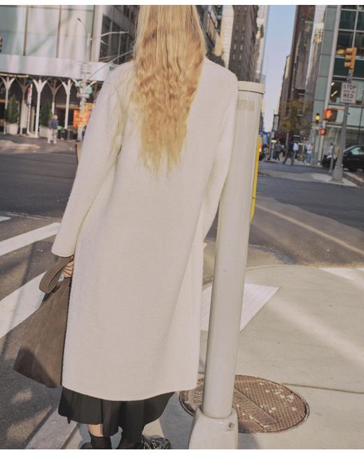 Mango Gray Knitted Long Coat