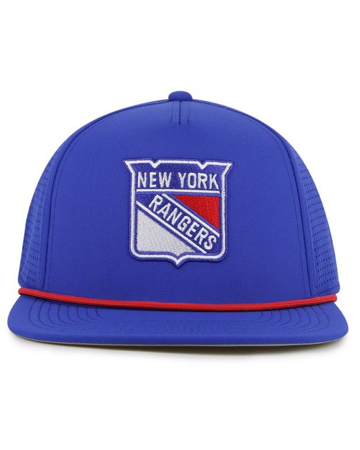 American Needle Blue New York Rangers Buxton Pro Tech Adjustable Hat for men