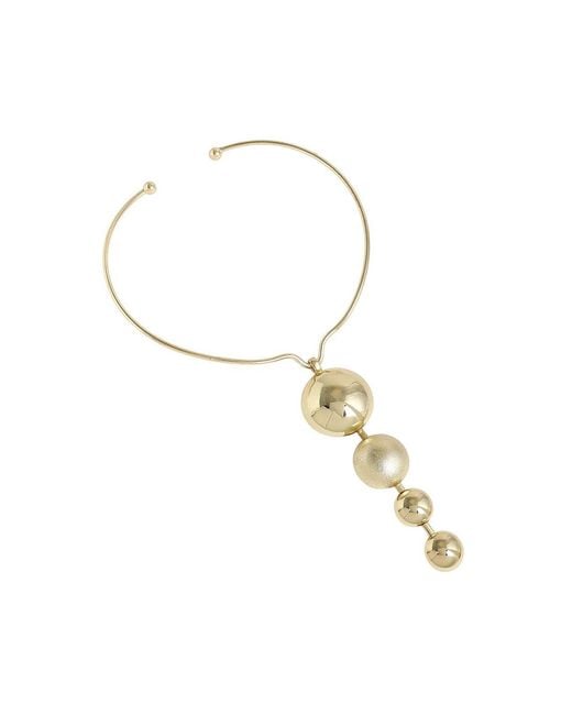 SOH Metallic Balldrop Statement Necklace