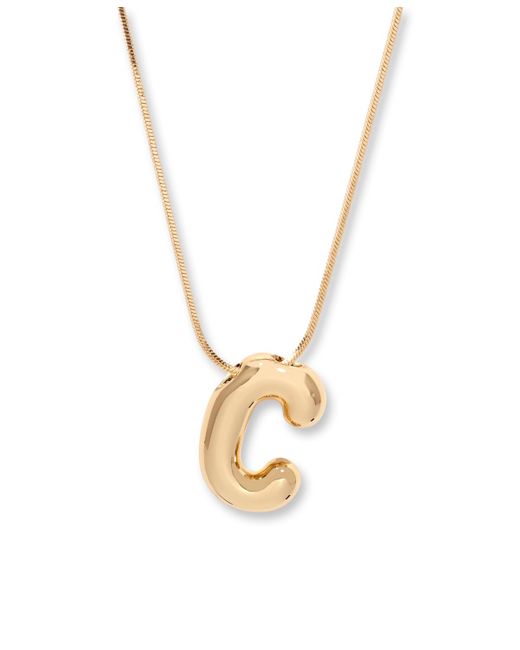 Brook and York Metallic Gold Plated Pippa Bubble Initial Short Pendant Necklace