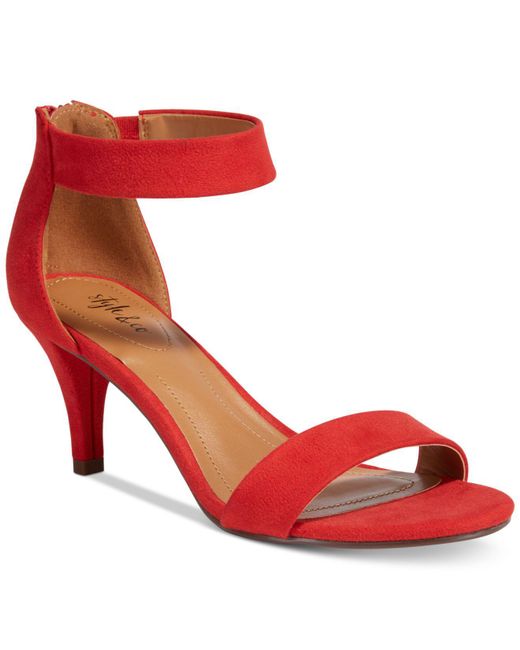 Style & Co. Red Paycee Two-piece Dress Sandals, Created For Macy's