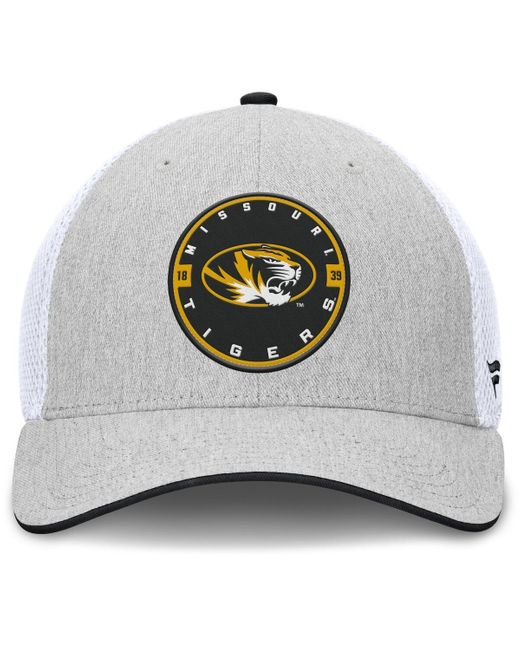 Fanatics Metallic Heather Gray/white Missouri Tigers trigger Flex Hat for men