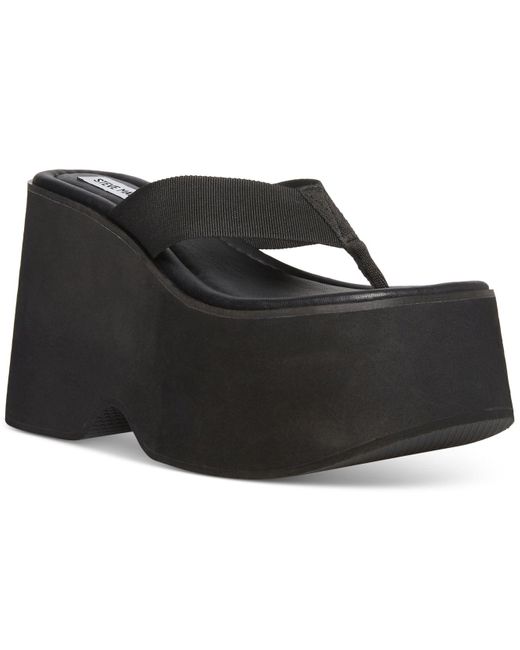 Steve Madden Gwen Platform Wedge Sandals in Black Lyst