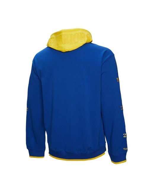 Mitchell & Ness Blue Golden State Warriors Hardwood Classics Team Og 3.0 Pullover Hoodie for men