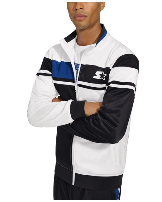 Starter Blue Jordan Classic-fit Colorblocked Full-zip Track Jacket for men