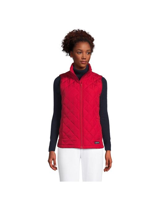 lands end white puffer vest