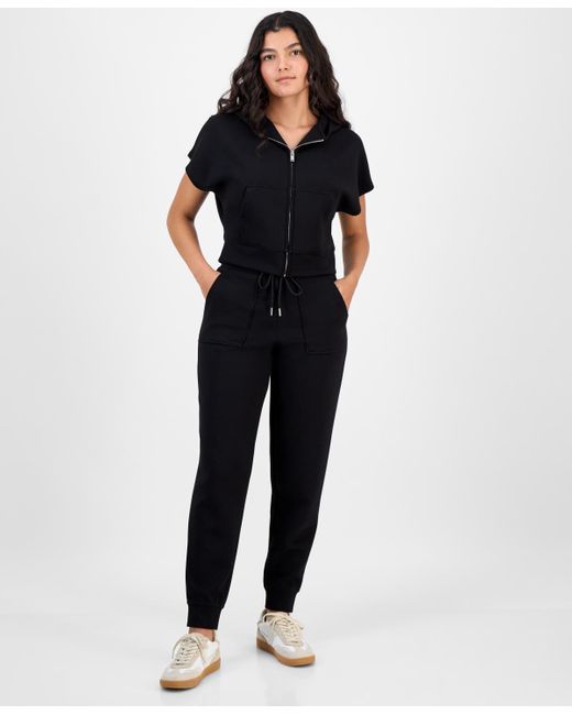 And Now This Blue Petite Knit Scuba jogging Pants