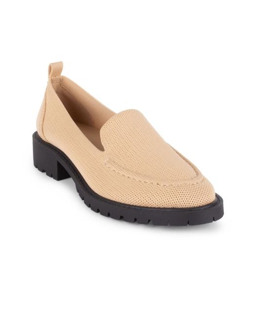 Tahari White Siena Knit Slip-on Loafers