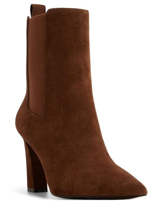 ALDO Brown Liora Pointed Toe Dress Booties