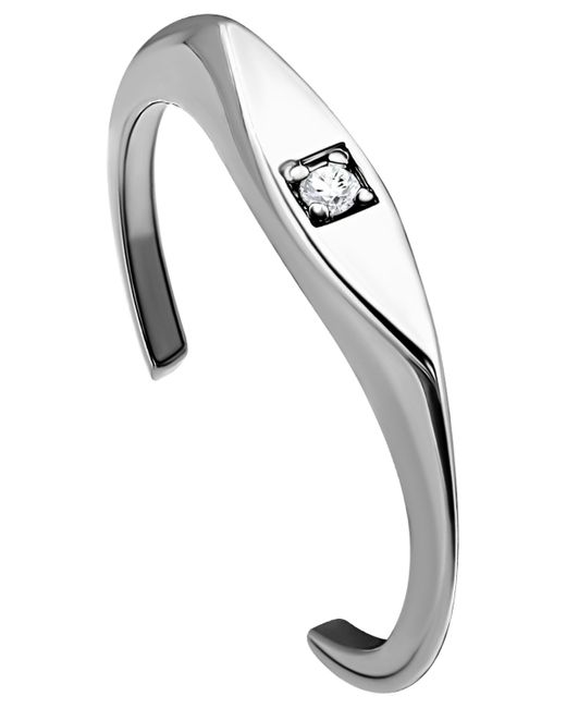 Giani Bernini White Cubic Zirconia Signet Style Toe Ring