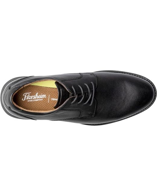 Florsheim Black Launch Plain Toe Oxford for men