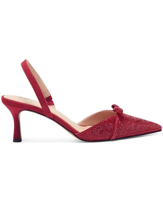 red slingback kitten heels