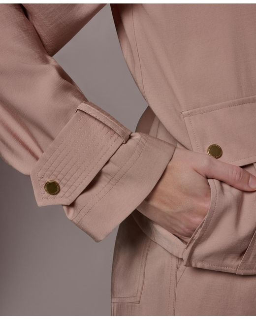 Donna Karan Brown Collared Neck Jacket