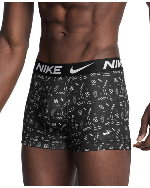 Nike Black 3-pack Dri-fit Essential Micro Trunk for men