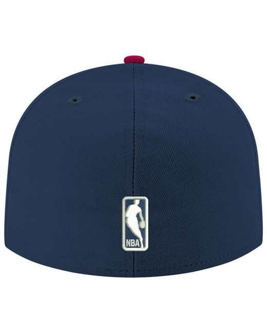 KTZ Blue Denver nuggets Basic 2 Tone 59fifty Fitted Cap for men