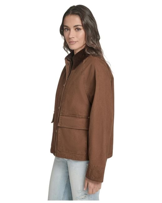 Levi's Brown Regular Short Cotton Barn Jacket