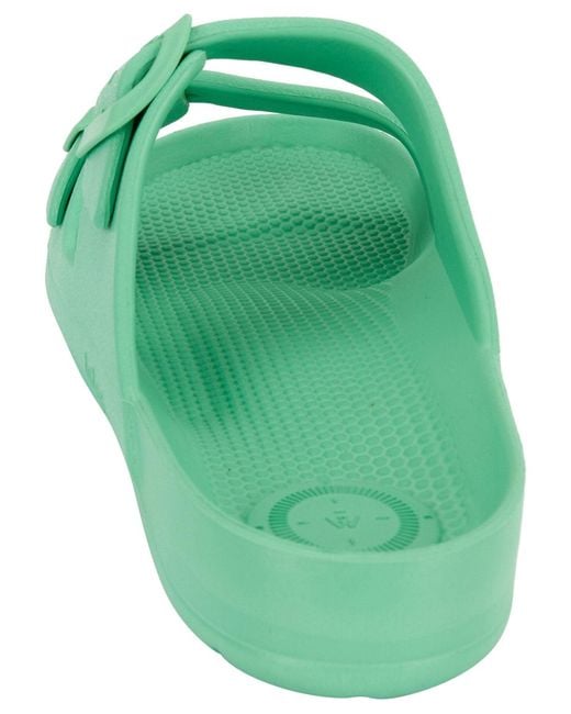Totes Green Double Buckle Adjustable Slide
