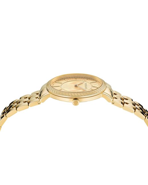 Versace Metallic Swiss Ion Plated Stainless Steel Bracelet Watch 38mm