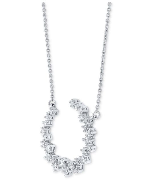 Macy's Metallic Diamond Scattered Necklace (3/8 Ct. T.w.